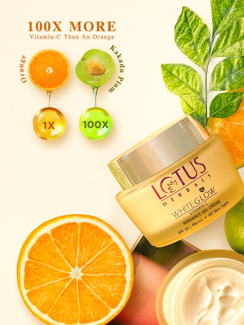 Lotus Herbals White Glow Vitamin C Radiance SPF 20 PA+++ Gel Creme - 50g 4 Lotus Herbals White Glow Vitamin C Radiance SPF 20 PA+++ Gel Creme - 50g