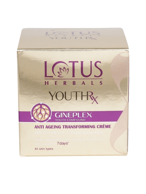 Lotus Herbals YouthRX Gineplex Anti-Ageing Transforming Creme 50g 2 Lotus Herbals YouthRX Gineplex Anti-Ageing Transforming Creme 50g