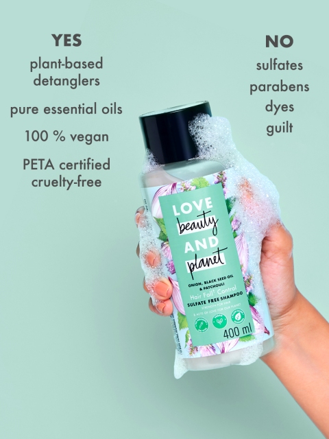 Love Beauty & Planet Anti-Hairfall Onion Black Seed Oil & Patchouli Shampoo - 400ml 5 Love Beauty & Planet Anti-Hairfall Onion Black Seed Oil & Patchouli Shampoo - 400ml