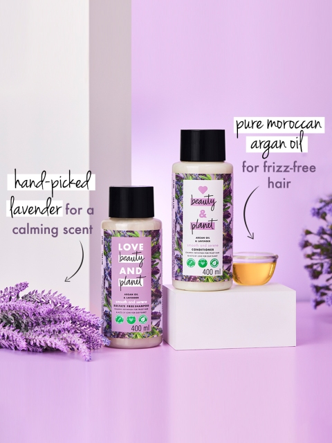 Love Beauty & Planet Argan Oil and Lavender Shampoo for Frizzy Hair - 400ml 4 Love Beauty & Planet Argan Oil and Lavender Shampoo for Frizzy Hair - 400ml