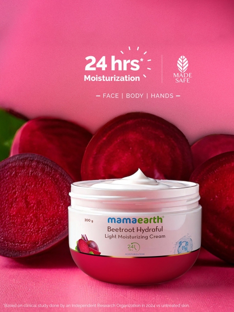 Mamaearth Beetroot Hydraful Light Moisturizing Cream with Hyaluronic Acid - 200 g