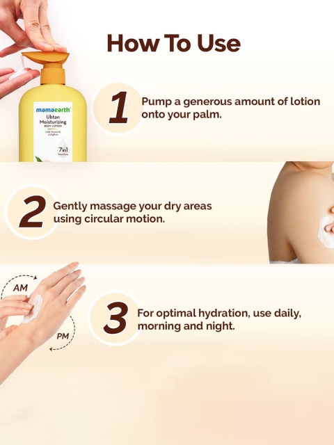 Mamaearth Ubtan Moisturizing Body Lotion with Turmeric & Saffron - 400 ml 6 Mamaearth Ubtan Moisturizing Body Lotion with Turmeric & Saffron - 400 ml