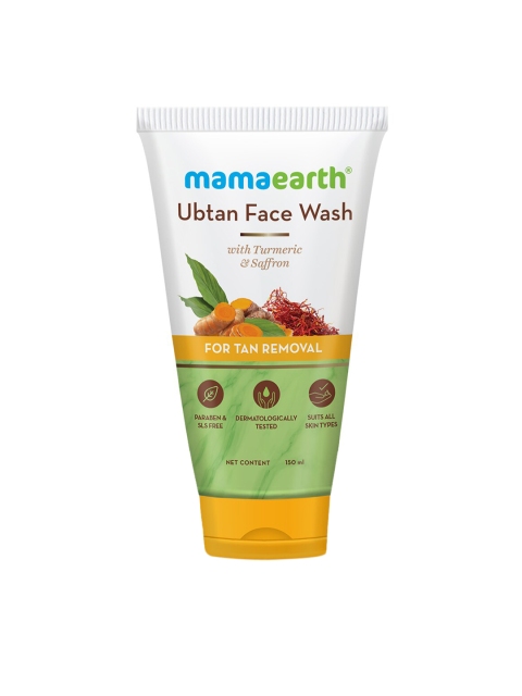 Mamaearth Ubtan Natural Face Wash with Turmeric & Saffron for Tan Removal - 150ml 2 Mamaearth Ubtan Natural Face Wash with Turmeric & Saffron for Tan Removal - 150ml