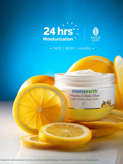 Mamaearth Vitamin C Daily Glow Light Moisturizing Cream with Turmeric - 200 g