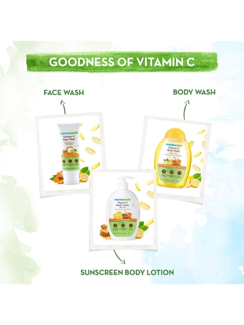 Mamaearth Vitamin C SPF 30 Sunscreen Body Lotion with Honey & Carrot Seed - 300 ml 3 Mamaearth Vitamin C SPF 30 Sunscreen Body Lotion with Honey & Carrot Seed - 300 ml