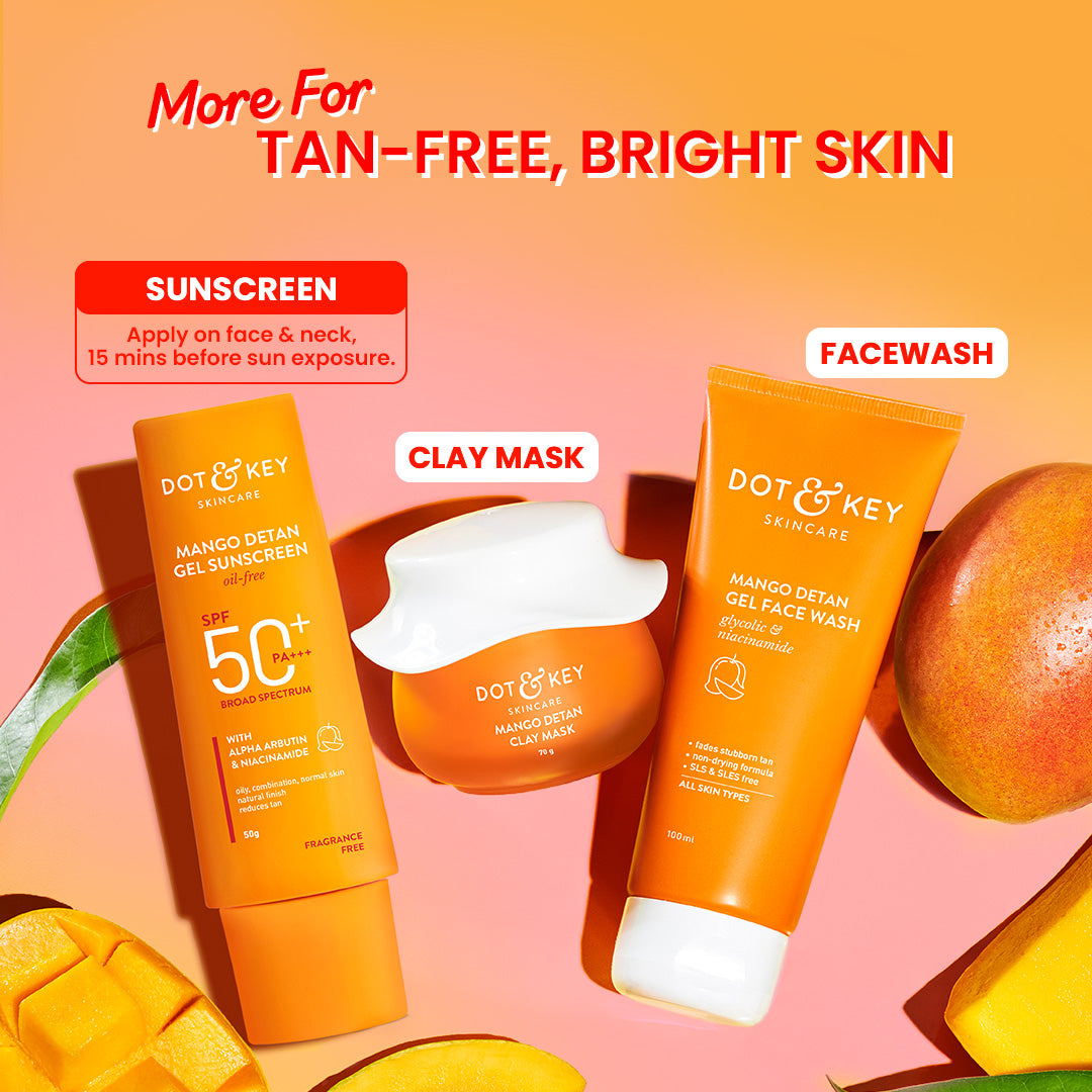 Mango + Detan Gel Sunscreen (Oil Free), SPF 50+ PA+++ 4 Mango + Detan Gel Sunscreen (Oil Free), SPF 50+ PA+++