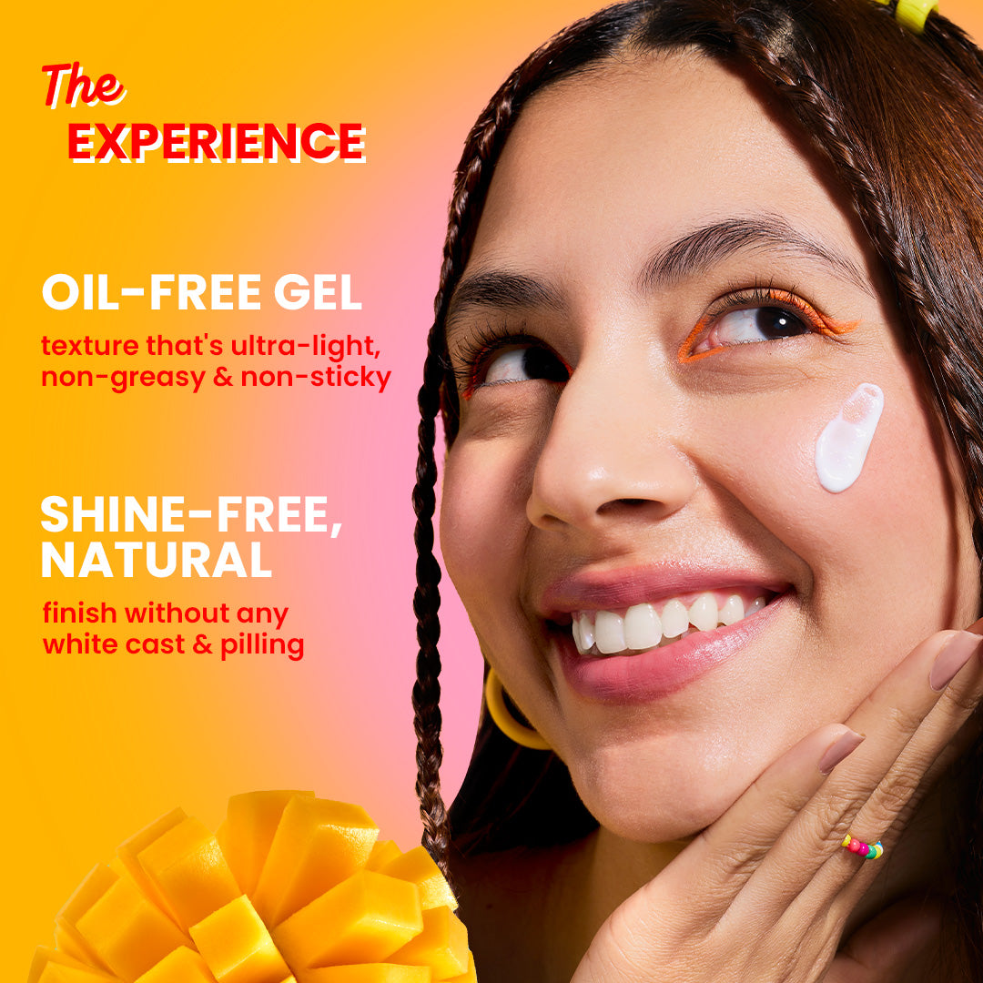 Mango + Detan Gel Sunscreen (Oil Free), SPF 50+ PA+++ 6 Mango + Detan Gel Sunscreen (Oil Free), SPF 50+ PA+++