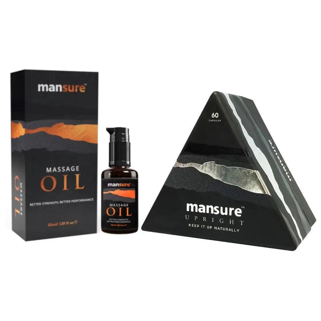 ManSure Combo - Male Massage Oil and UPRIGHT Capsules For Men 1 ManSure Combo - Male Massage Oil and UPRIGHT Capsules For Men