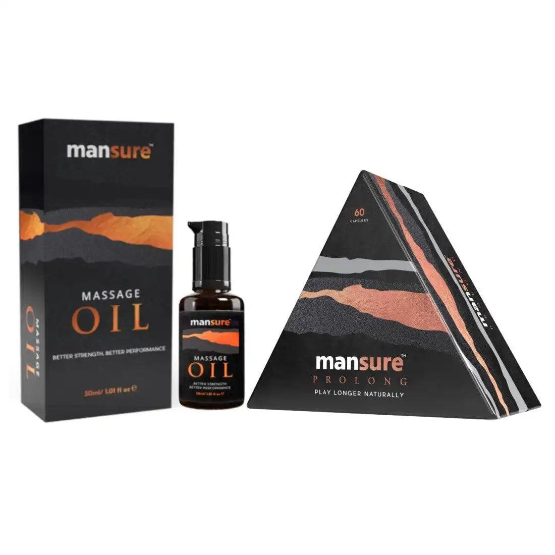 ManSure Combo - Massage Oil and PROLONG Capsules For Men 1 ManSure Combo - Massage Oil and PROLONG Capsules For Men