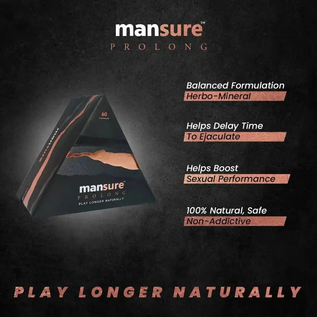 ManSure PROLONG with Horny Goat Weed, Maca Root for Men - 60 Capsules 2 ManSure PROLONG with Horny Goat Weed, Maca Root for Men - 60 Capsules