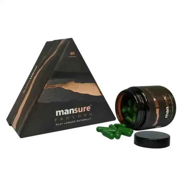 ManSure PROLONG with Horny Goat Weed, Maca Root for Men - 60 Capsules