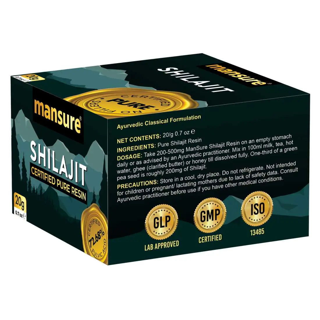 ManSure Shilajit Pure Resin, No Fillers, 72.68% Fulvic Acid, Certified 4 ManSure Shilajit Pure Resin, No Fillers, 72.68% Fulvic Acid, Certified