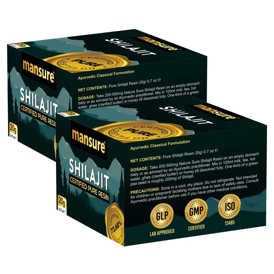 ManSure Shilajit Pure Resin, No Fillers, 72.68% Fulvic Acid, Certified 5 ManSure Shilajit Pure Resin, No Fillers, 72.68% Fulvic Acid, Certified