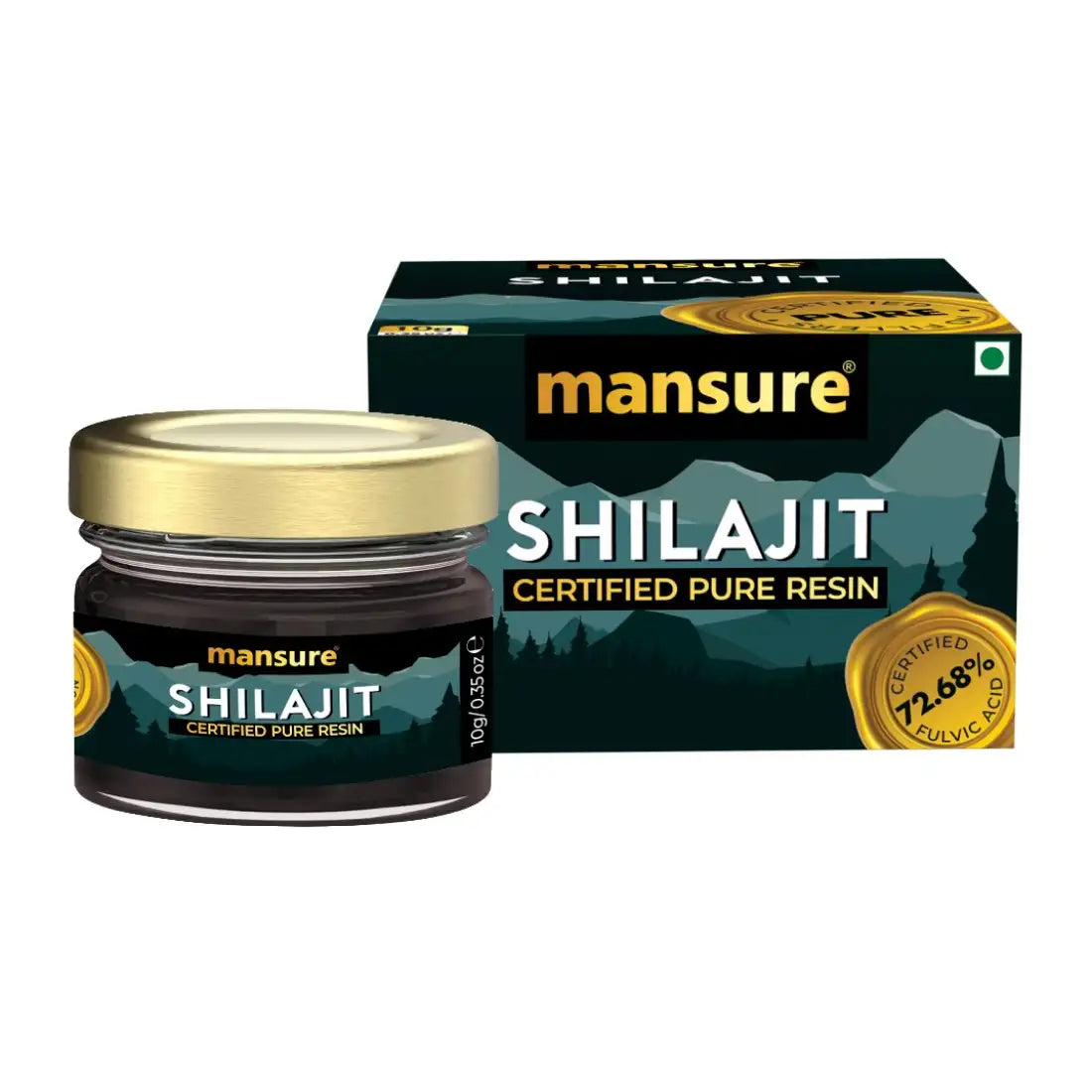ManSure Shilajit Pure Resin, No Fillers, 72.68% Fulvic Acid, Certified 1 ManSure Shilajit Pure Resin, No Fillers, 72.68% Fulvic Acid, Certified
