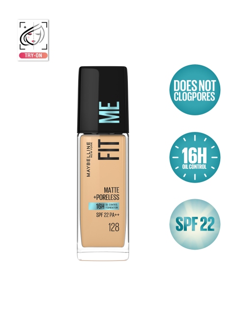 Maybelline New York Fit Me Matte+Poreless Liquid Foundation 30 ml - Warm Nude 128