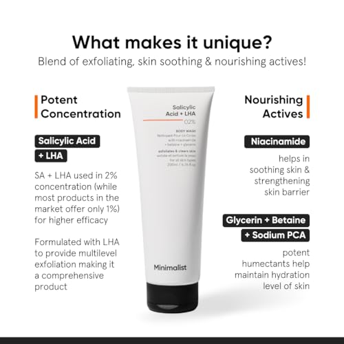 Minimalist 2% Salicylic Acid + LHA Body Wash 4 Minimalist 2% Salicylic Acid + LHA Body Wash