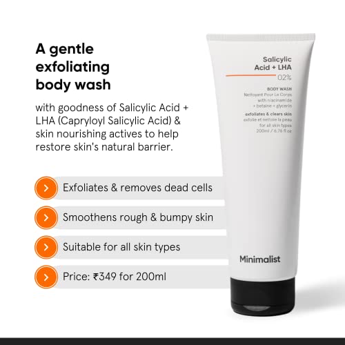 Minimalist 2% Salicylic Acid + LHA Body Wash 2 Minimalist 2% Salicylic Acid + LHA Body Wash