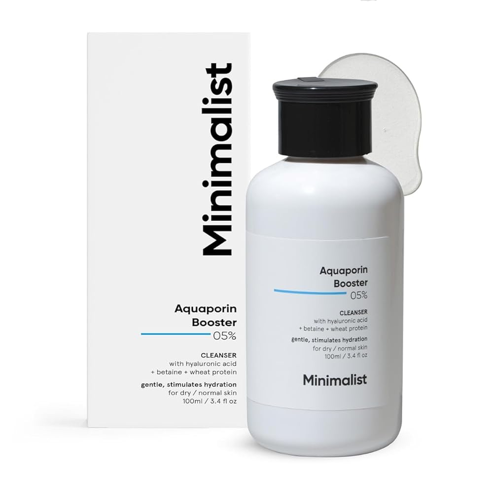 Minimalist 5% Aquaporin Booster | Face Wash For Dry Skin with Hyaluronic Acid 1 Minimalist 5% Aquaporin Booster | Face Wash For Dry Skin with Hyaluronic Acid | Hydrating | Sulphate Free | Non- drying Cleanser | For Women & Men (100 ml)
