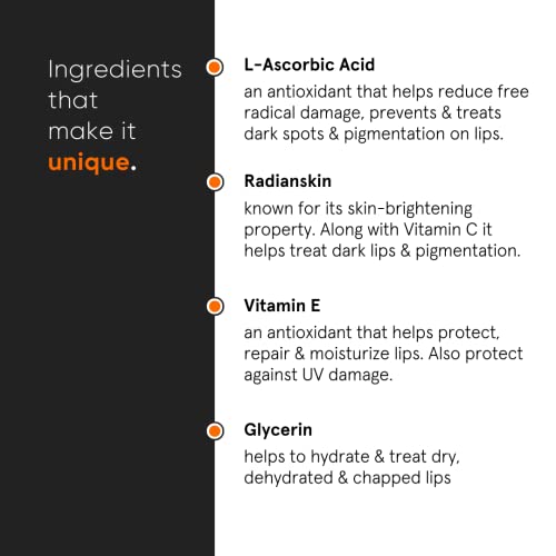 Minimalist 8% L-Ascorbic Acid Lip Treatment Balm with Vitamin E, Radianskin & Glycerine for Pigmented & Dark Lips | For Women & Men | 12 gm 3 Minimalist 8% L-Ascorbic Acid Lip Treatment Balm with Vitamin E, Radianskin & Glycerine for Pigmented & Dark Lips | For Women & Men | 12 gm