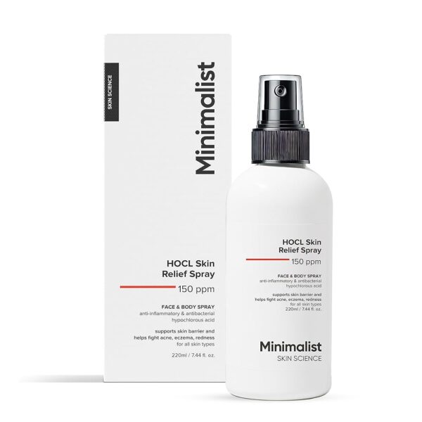 Minimalist Anti-Acne HOCL Spray For Skin Relief (Post Work Out Spray) | Soothing & Repairing Toner for Face & Body | Anti-Microbial & Anti-Inflammatory Formula for Skin Barrier...