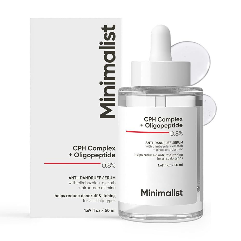 Minimalist Anti-Dandruff Hair Serum for Scalp | Pre Shampoo Treatment with CPH Complex & Oligopeptide 0.8% | With Elestab Advanced Anti Dandruff Molecule | For Women & Men | 50ml 1 Minimalist Anti-Dandruff Hair Serum for Scalp | Pre Shampoo Treatment with CPH Complex & Oligopeptide 0.8% | With Elestab Advanced Anti Dandruff Molecule | For Women & Men | 50ml