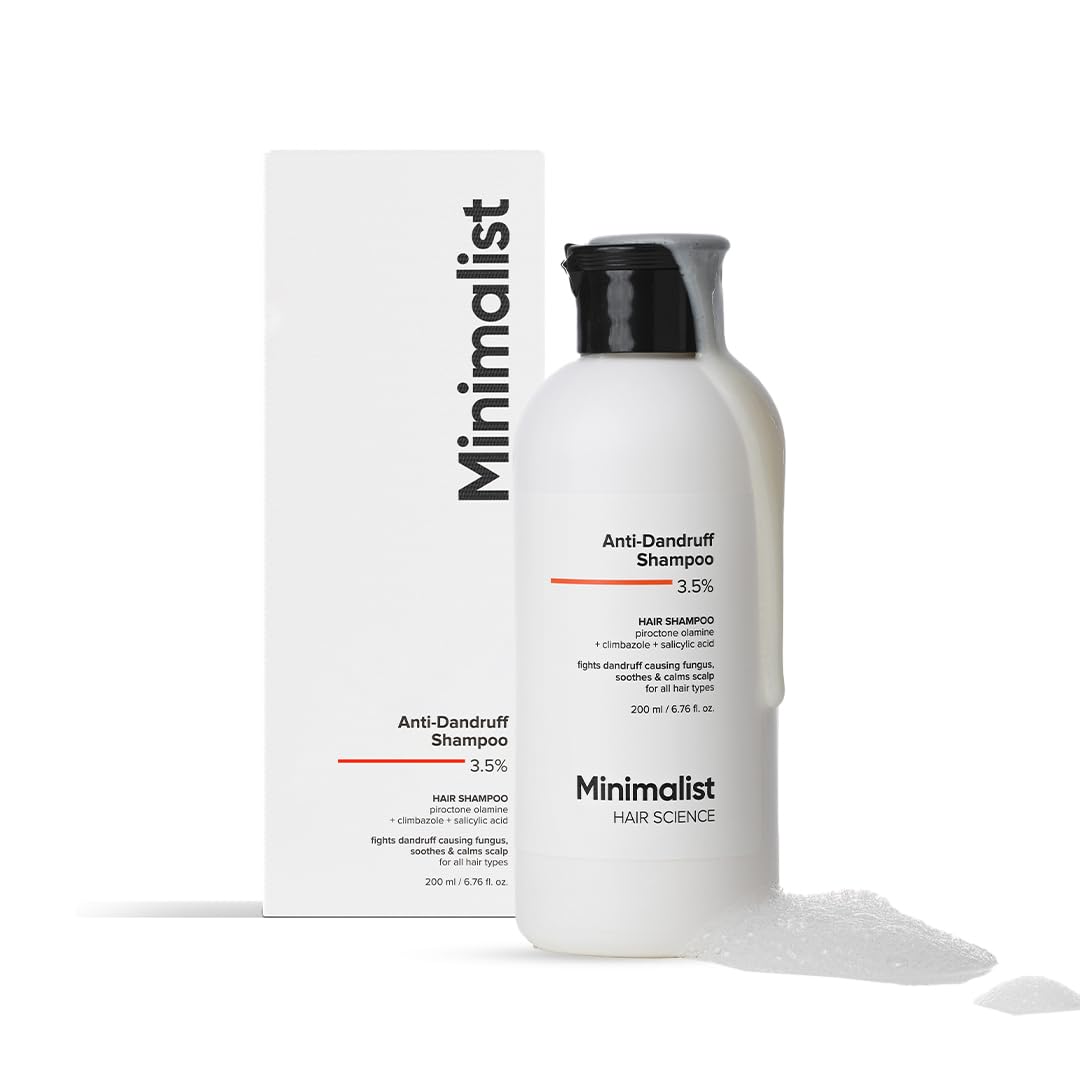 Minimalist Anti-Dandruff Shampoo | With Salicylic Acid, Climbazole & Piroctone Olamine 1 Minimalist Anti-Dandruff Shampoo | With Salicylic Acid, Climbazole & Piroctone Olamine | Remove Flakes, Soothes Itchy Scalp & Reduces Dandruff | Sulphate-Free | Fragrance-Free |...