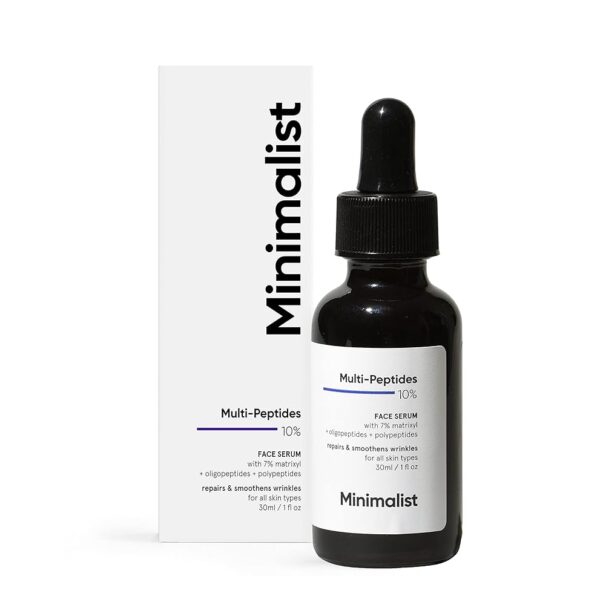 Minimalist Multi Peptide Night Face Serum for Ageless Younger Skin, 30 ml | Collagen Boosting, Hydrating & Overnight Repair Serum for Women & Men with 7% Matrixyl 3000 & 3%...