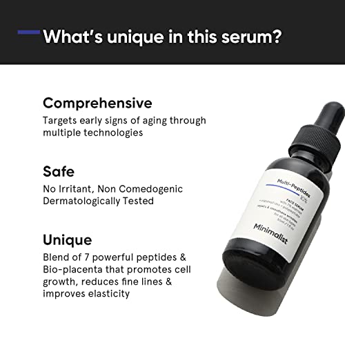 Minimalist Multi Peptide Night Face Serum for Ageless Younger Skin, 30 ml 2 Minimalist Multi Peptide Night Face Serum for Ageless Younger Skin, 30 ml