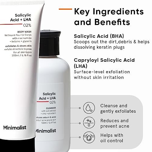Minimalist Salicylic Acid Face Wash and Body Wash Combo 2 Minimalist Salicylic Acid Face Wash and Body Wash Combo