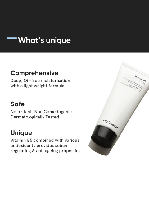 Minimalist Vitamin B5 Lightweight & Oil Free Moisturizer - 50 g 6 Minimalist Vitamin B5 Lightweight & Oil Free Moisturizer - 50 g