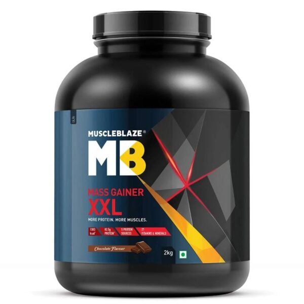 MuscleBlaze Mass Gainer XXL - 2 Kg (4.4 Lb), Chocolate