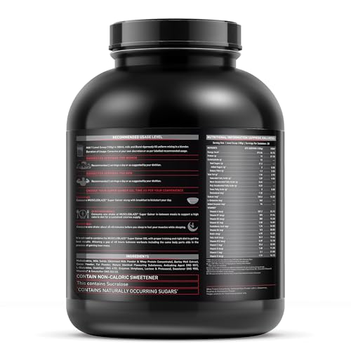 MuscleBlaze Super Gainer Xxl Powder (Chocolate,2 Kg / 4.4Lbs,20 Servings)|Muscle Mass High Protein Gainer,1 Count 3 MuscleBlaze Super Gainer Xxl Powder (Chocolate,2 Kg / 4.4Lbs,20 Servings)|Muscle Mass High Protein Gainer,1 Count