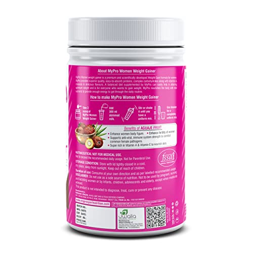 Mypro Sport Nutrition High Protein Women Weight Gainer For Increase Muscle With Full Power With (24 Vital Nutrients,3 Best Qaulity Protien) For Women (Chocolate - 500Gm) 4 Mypro Sport Nutrition High Protein Women Weight Gainer For Increase Muscle With Full Power With (24 Vital Nutrients,3 Best Qaulity Protien) For Women (Chocolate - 500Gm)