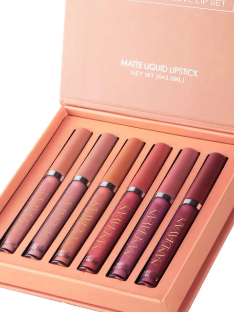 nandiayan Set Of 6 Water Proof Liquid Matte Lipsticks -4ml Each - Shade-07-08-09-10-11-12 2 nandiayan Set Of 6 Water Proof Liquid Matte Lipsticks -4ml Each - Shade-07-08-09-10-11-12