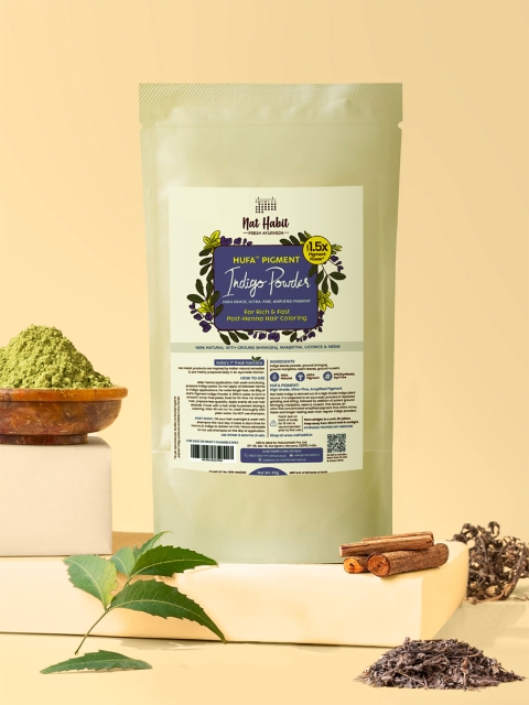 Nat Habit HUFA Pigment Indigo Powder Natural Hair Color Dye 85g - Black