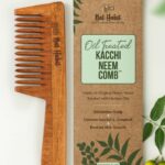 Nat Habit Kacchi Neem Handmade Wide Wooden Tooth Comb for Long Thick Hair