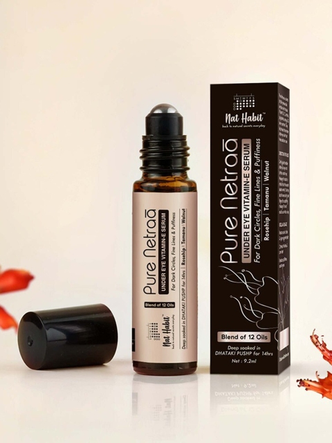 Nat Habit Pure Netraa Under Eye Serum with Vitamin C-E & Retinol for Dark Circles - 9.2ml