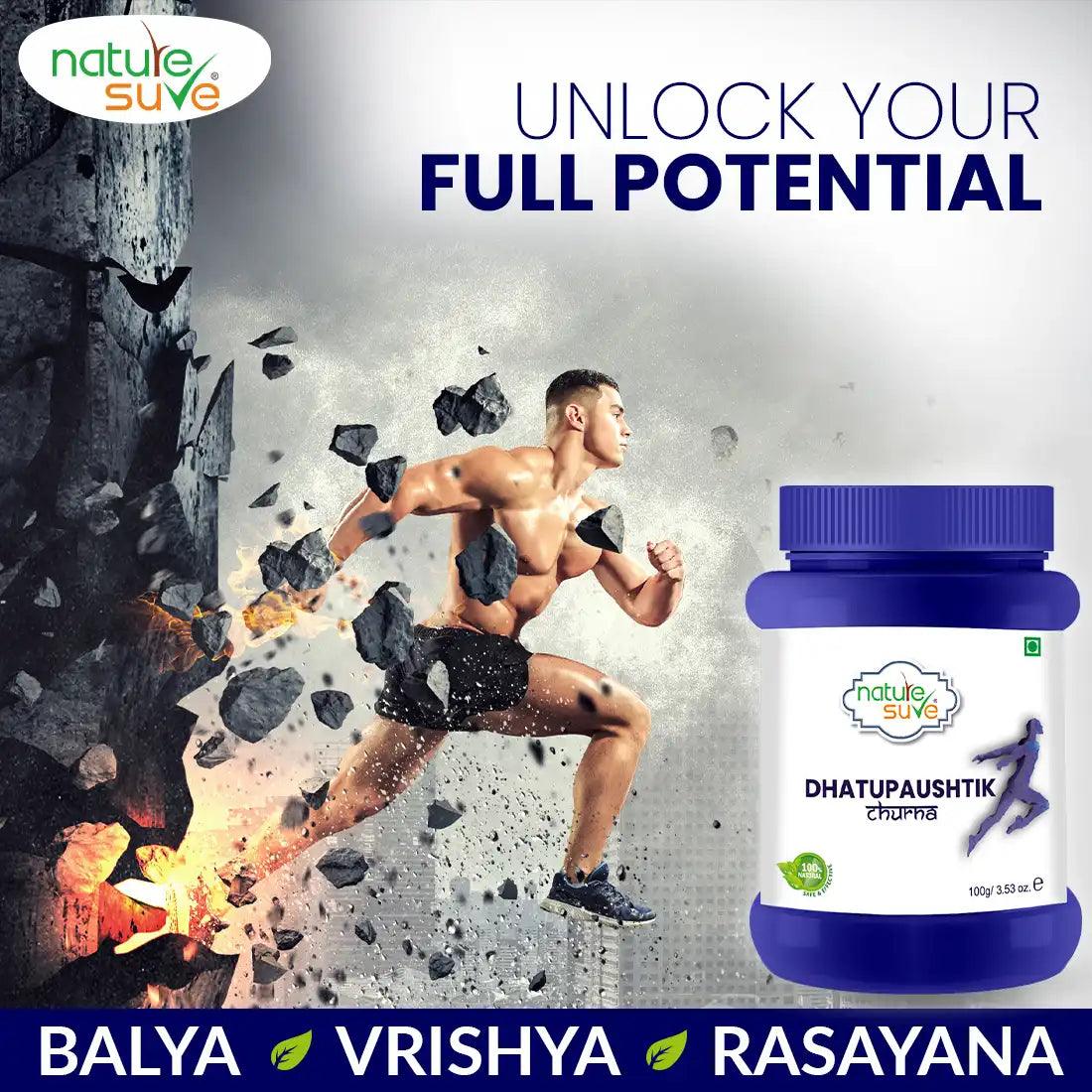 Nature Sure Dhatupaushtik Ayurvedic Churna 100g for Vigor, Vitality and Stamina in Men and Women 2 Nature Sure Dhatupaushtik Ayurvedic Churna 100g for Vigor, Vitality and Stamina in Men and Women