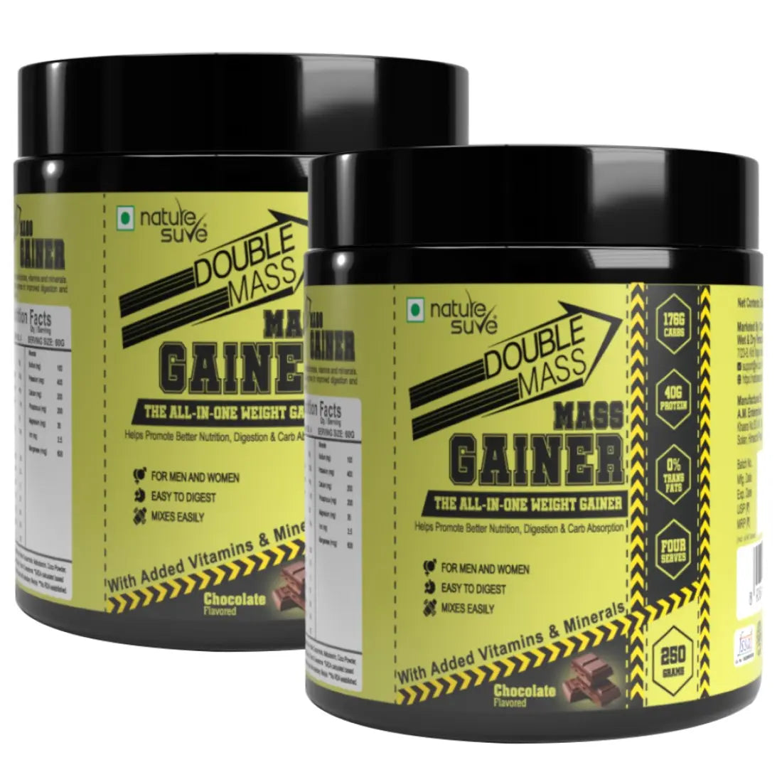 Nature Sure Double Mass Chocolate Flavored Mass Gainer Whey Protein 3 Nature Sure Double Mass Chocolate Flavored Mass Gainer Whey Protein