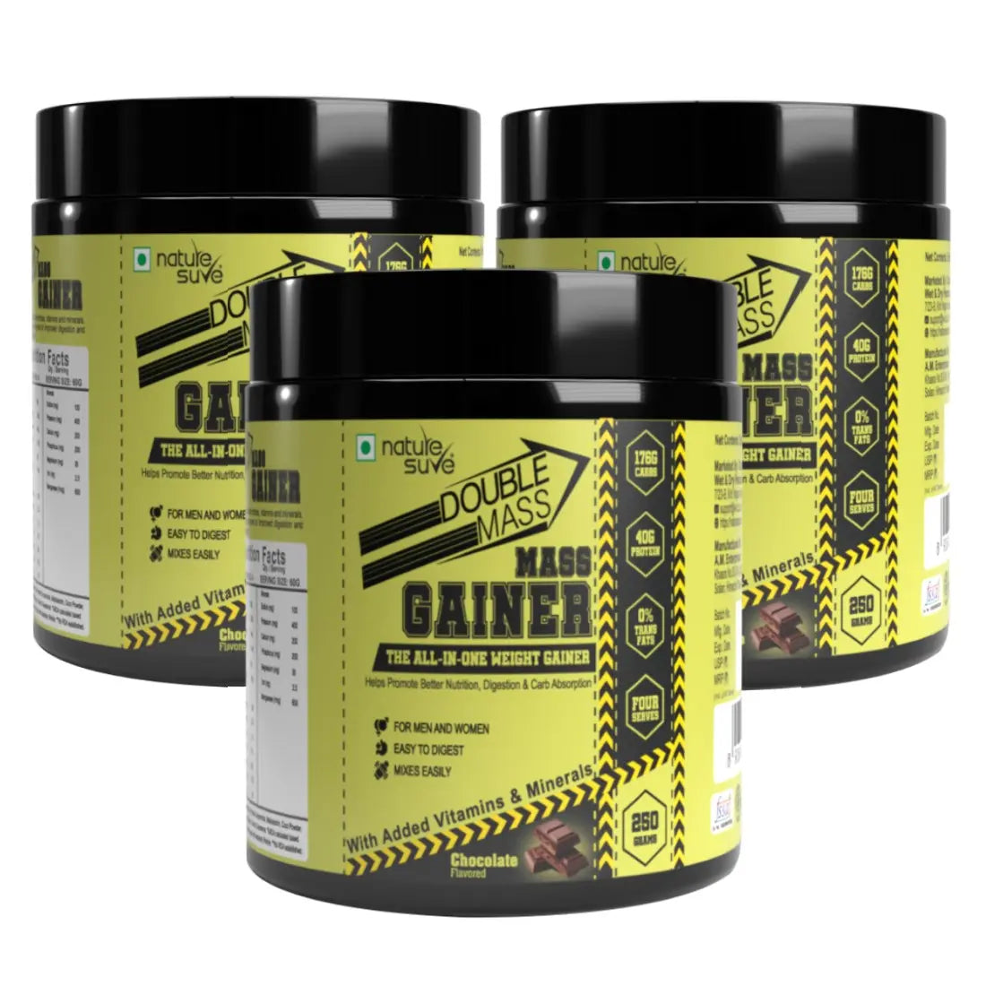 Nature Sure Double Mass Chocolate Flavored Mass Gainer Whey Protein 4 Nature Sure Double Mass Chocolate Flavored Mass Gainer Whey Protein