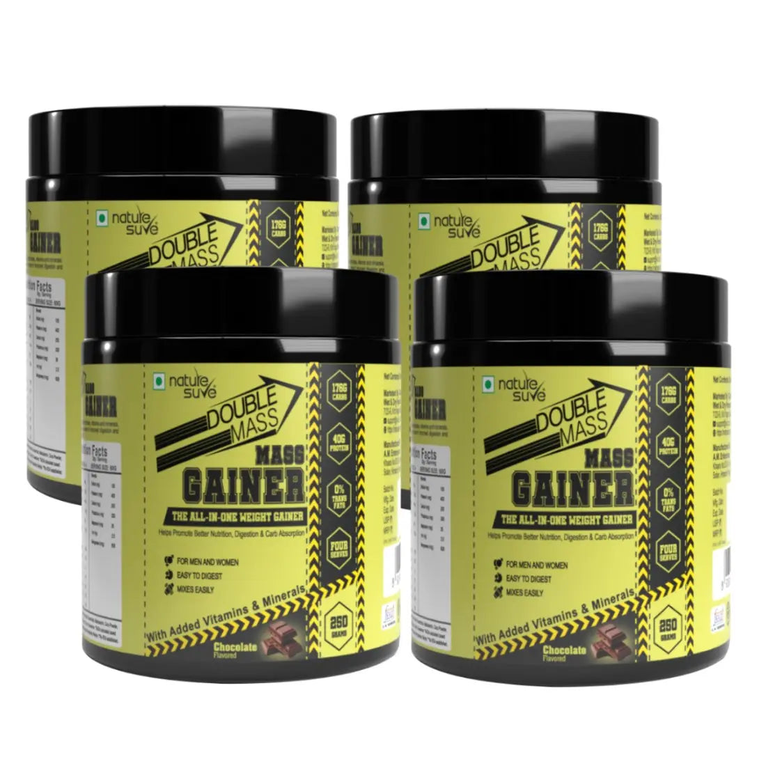 Nature Sure Double Mass Chocolate Flavored Mass Gainer Whey Protein 5 Nature Sure Double Mass Chocolate Flavored Mass Gainer Whey Protein