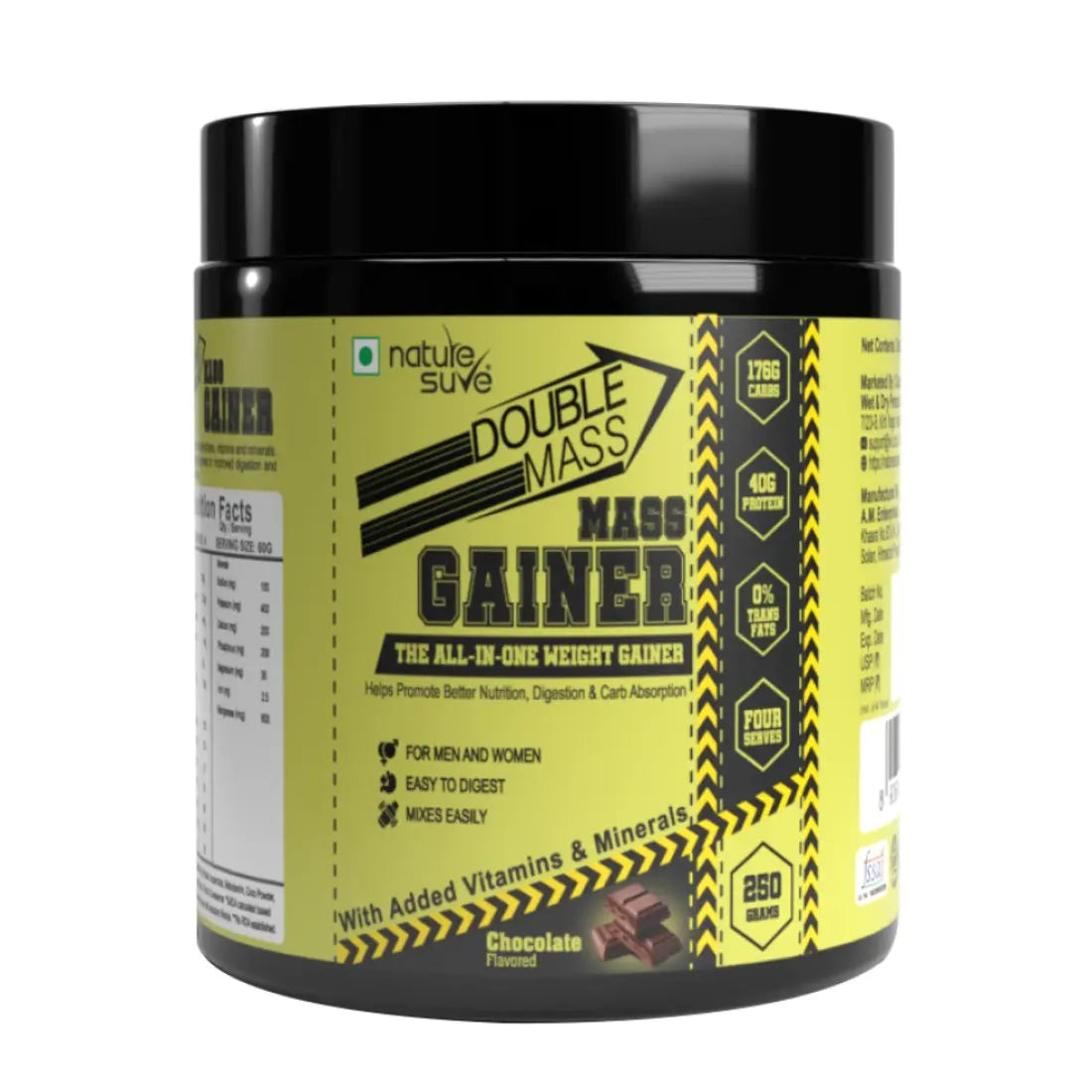 Nature Sure Double Mass Chocolate Flavored Mass Gainer Whey Protein 1 Nature Sure Double Mass Chocolate Flavored Mass Gainer Whey Protein