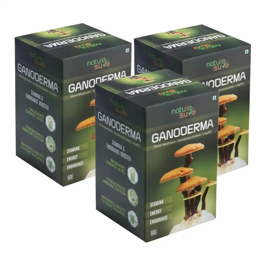 Nature Sure Ganoderma LingZhi Reishi Mushroom for Stamina, Endurance and Longevity - 60 Capsules 4 Nature Sure Ganoderma LingZhi Reishi Mushroom for Stamina, Endurance and Longevity - 60 Capsules