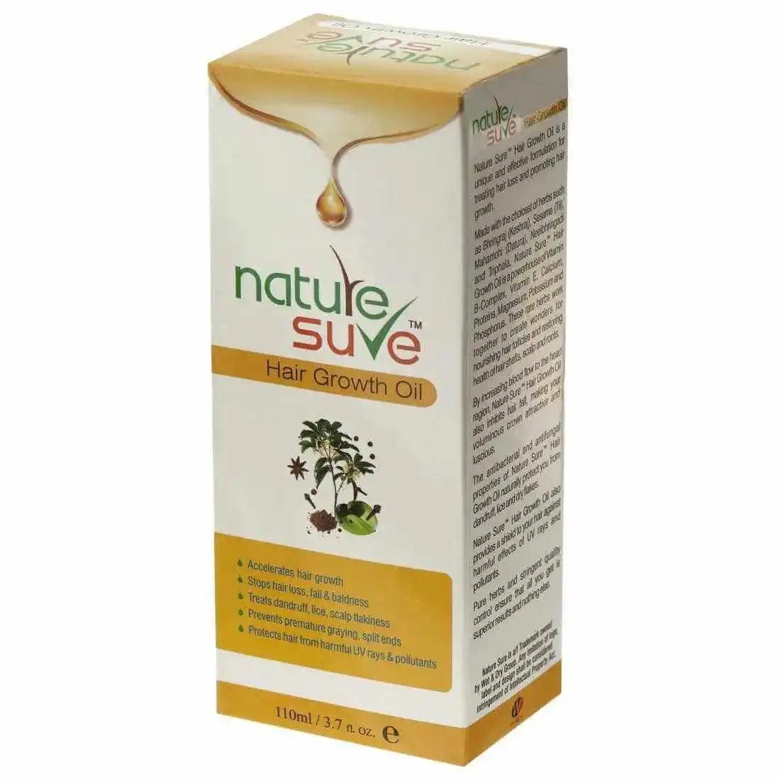 Nature Sure Hair Growth Oil For Natural Hair Darkening, Hair Fall, Hair Loss, Dandruff and Split-Ends - 110ml 1 Nature Sure Hair Growth Oil For Natural Hair Darkening, Hair Fall, Hair Loss, Dandruff and Split-Ends - 110ml