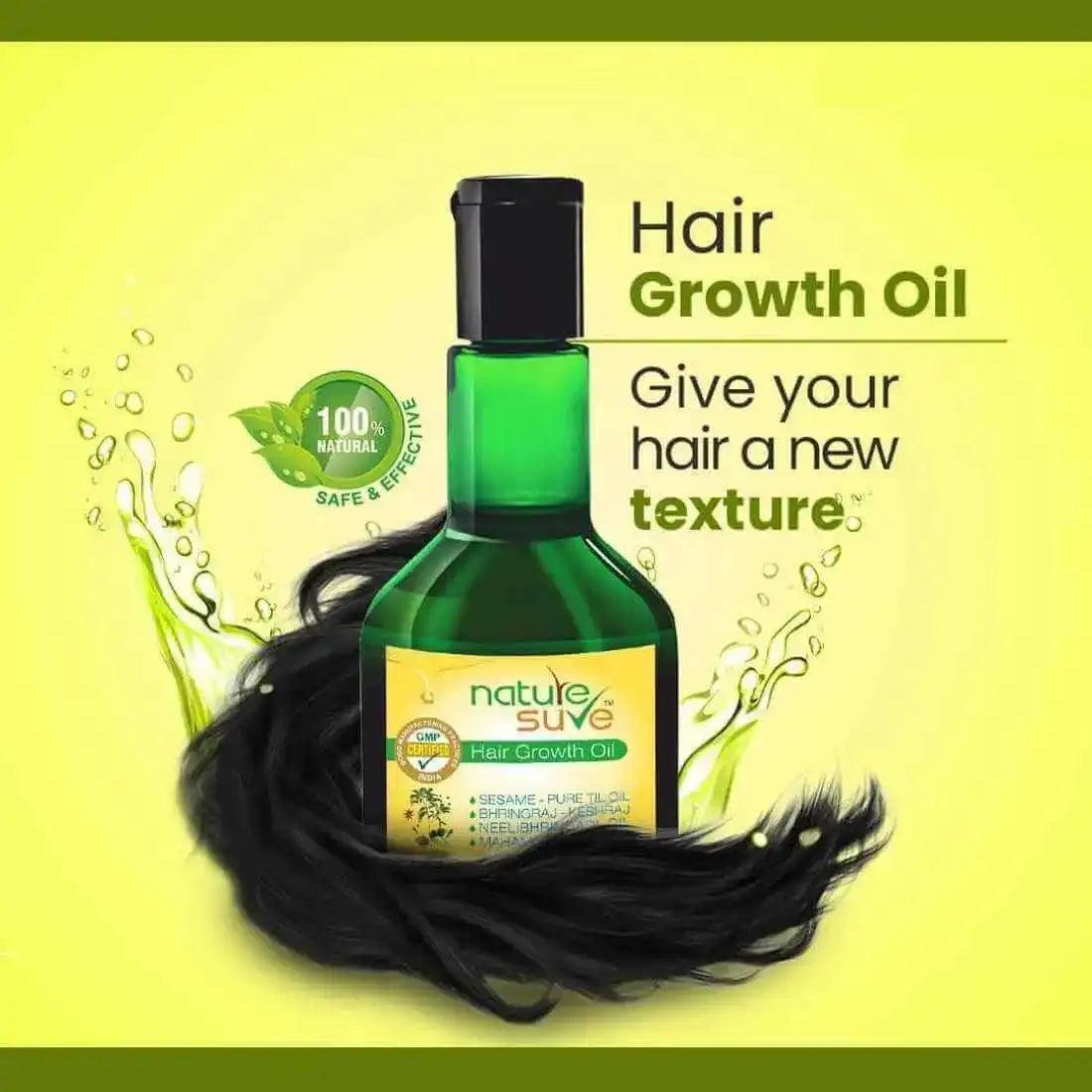 Nature Sure Hair Growth Oil For Natural Hair Darkening, Hair Fall, Hair Loss, Dandruff and Split-Ends - 110ml 2 Nature Sure Hair Growth Oil For Natural Hair Darkening, Hair Fall, Hair Loss, Dandruff and Split-Ends - 110ml