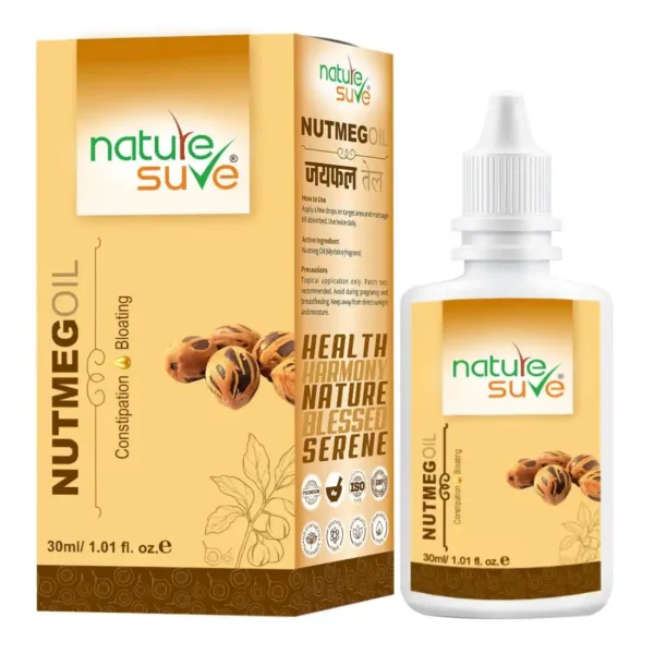 Nature Sure Jaiphal Nutmeg Oil 30ml for Bloating and Constipation in Men and Women