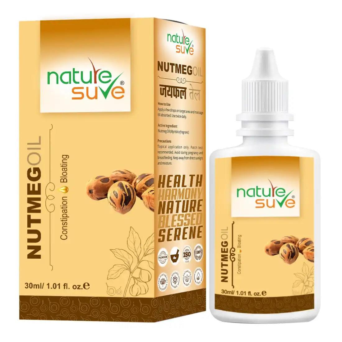 Nature Sure Jaiphal Nutmeg Oil 30ml for Bloating and Constipation in Men and Women 1 Nature Sure Jaiphal Nutmeg Oil 30ml for Bloating and Constipation in Men and Women