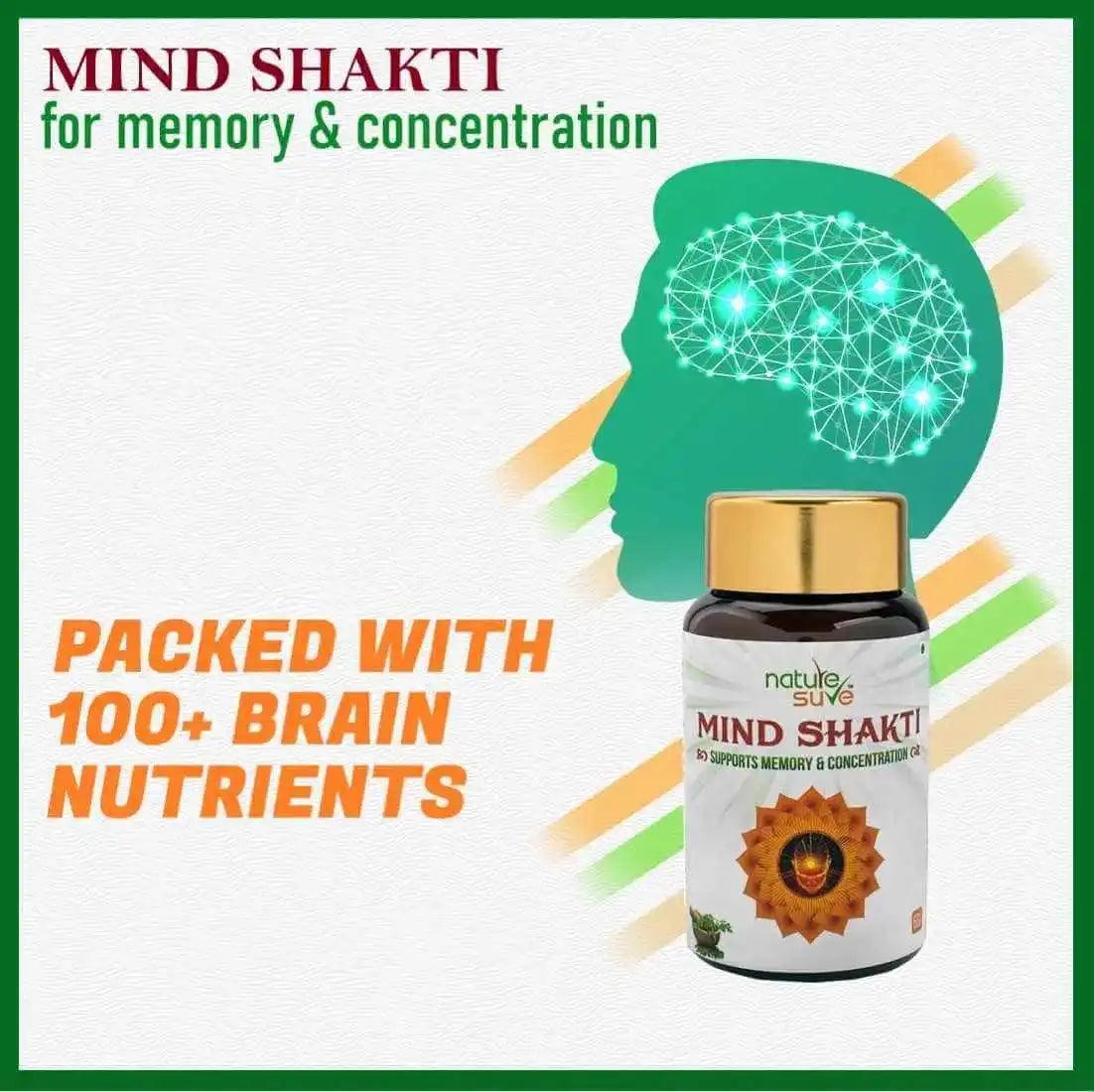 Nature Sure Mind Shakti Tablets for Memory and Concentration in Men and Women - 60 Tablets 2 Nature Sure Mind Shakti Tablets for Memory and Concentration in Men and Women - 60 Tablets