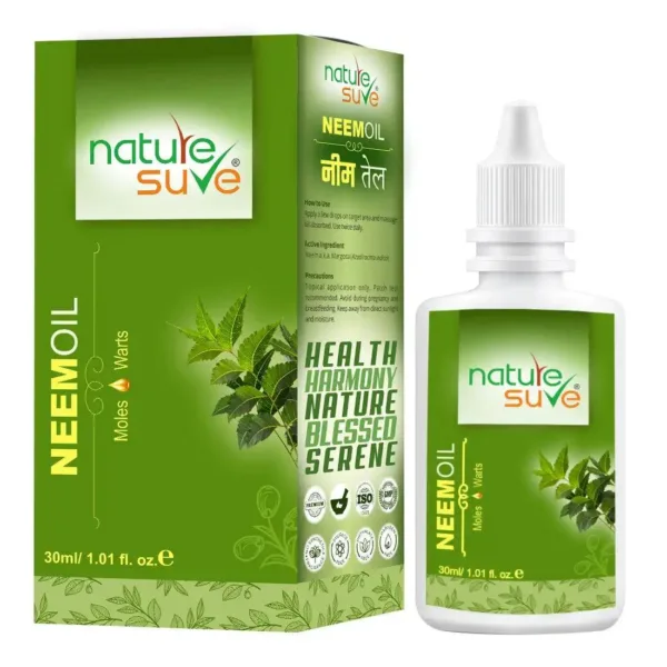 Nature Sure Neem Oil for Moles and Warts in Men and Women - 30ml