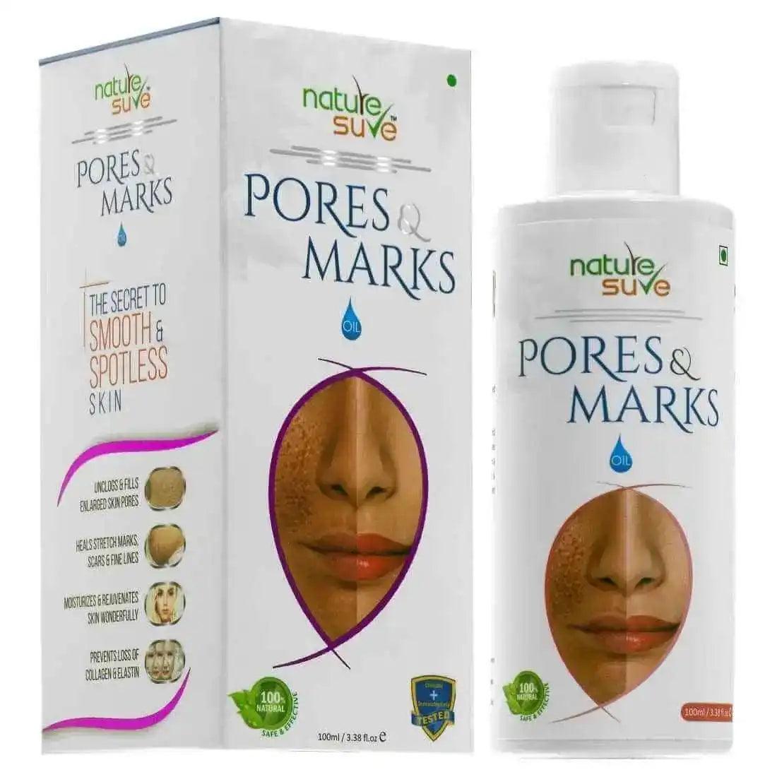 Nature Sure Pores and Marks Face Oil with SPF 50, Ultralight Skin Glow 6 Nature Sure Pores and Marks Face Oil with SPF 50, Ultralight Skin Glow